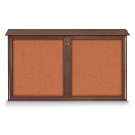 United Visual Products Open Faced Traditional Rounded Corkboard UV646ARC-BRONZE-SURF